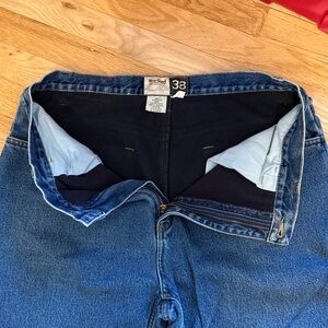 Wear Guard Flannel Lined Blue Jeans Work Pants 38/32 Very Good Condition
